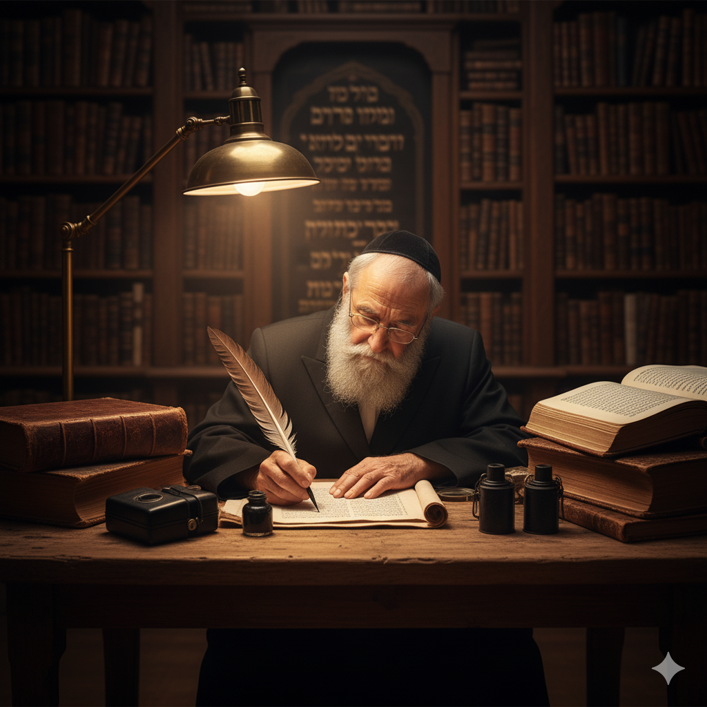 סופר סתם כותב על קלף - תמונה בעמוד האודות